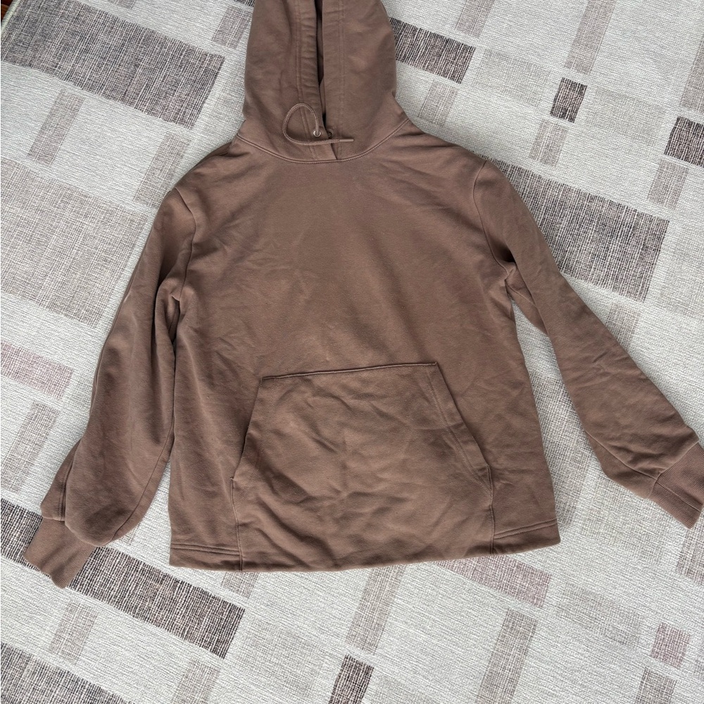SALE - Athleta Retroplush revive Mineral Brown dark pink Hoodie with Pocket